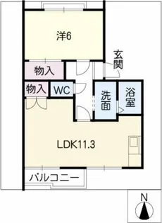 マイハウス矢作A【2階】の間取り