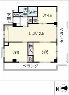 グレース川名【10階】の間取り