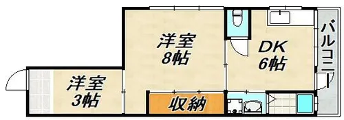 BLANCUBE西山【2階】の間取り