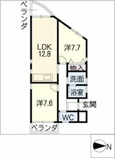 HARAX表山【3階】の間取り
