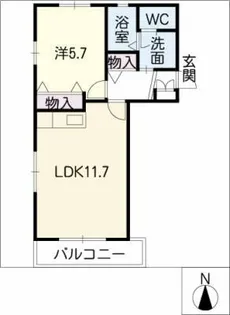 クレールメゾン【2階】の間取り