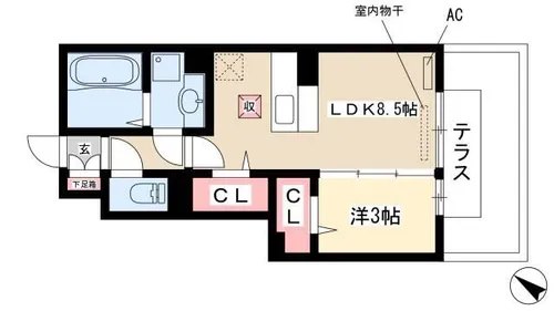 ルーチェ・ソラーレ【1階】の間取り