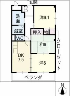 エクセルメゾンA【2階】の間取り