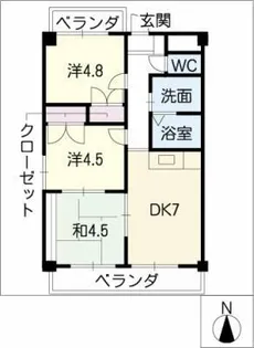 グランメゾンSANGO【1階】の間取り