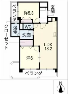 メゾン野並【5階】の間取り