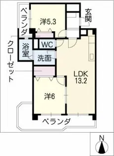 メゾン野並【5階】の間取り