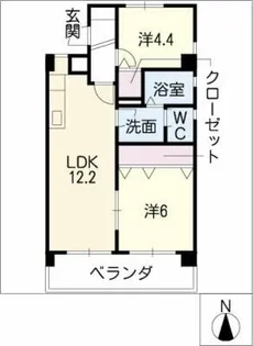 メゾン野並【4階】の間取り