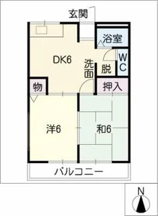シロソハイツ【2階】の間取り