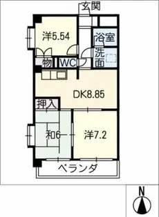 ベルメゾンK【2階】の間取り