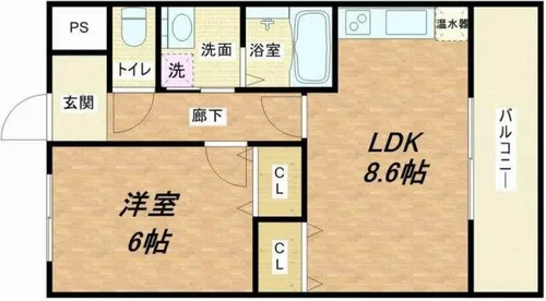 グレースフルレジデンス阿倍野【3階】の間取り