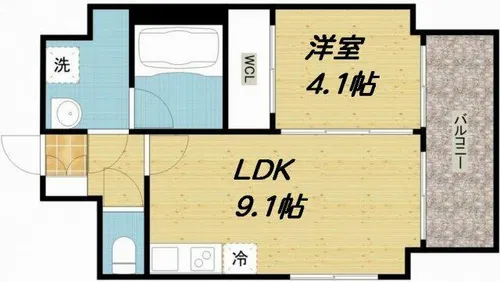 ノルデンタワー南森町プレミアム【11階】の間取り