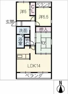 コートアベニュー【2階】の間取り