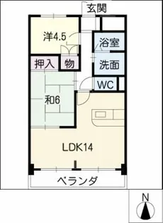 レジデンス中江【3階】の間取り