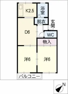プレジール城ヶ根【2階】の間取り