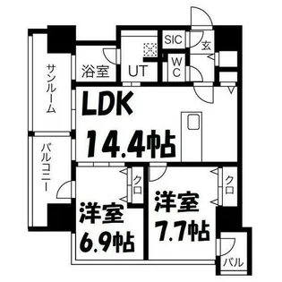 さくらHills NISHIKI Platinum Residence【10階】の間取り