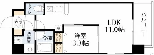 ラルテ中津【4階】の間取り
