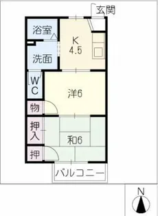 コーポ近藤【2階】の間取り