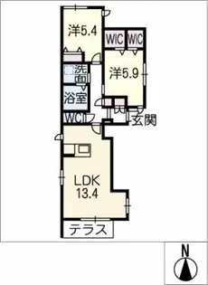 ヘーベルメゾン小本【1階】の間取り
