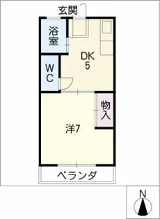 パルデンス ナイトー【2階】の間取り