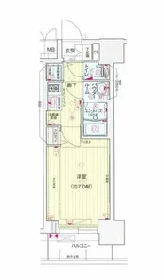 プレサンス南森町ライズ【2階】の間取り