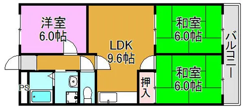 メゾンおおひがし【6階】の間取り