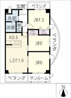 FORM GP SOUTH【1階】の間取り