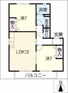 トルテュシャトーC【2階】の間取り