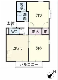 エステートピア旭出【2階】の間取り