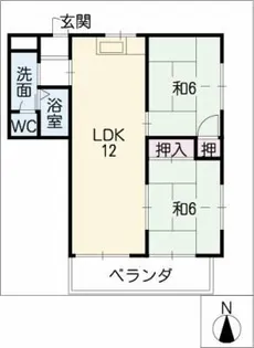 エステート瑞穂【1階】の間取り