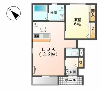 サンシャイン ヒルズ【1階】の間取り