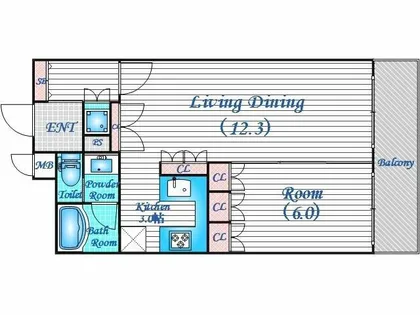 リーガル江戸堀【10階】の間取り