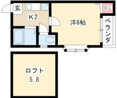 スリーピース大須【201号室】の間取り