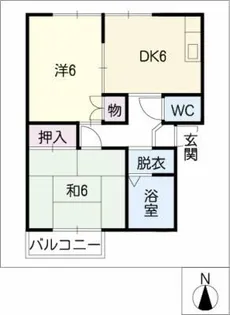 サンリバーⅡA・B棟【1階】の間取り