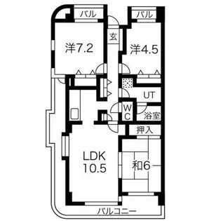 クレス【3階】の間取り