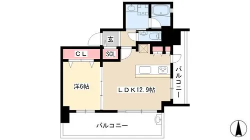 メルカーサ泉【7階】の間取り