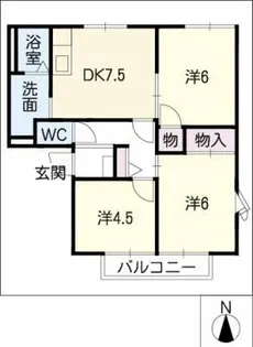 パークハイム末広【1階】の間取り