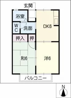 リバーサイド河田【2階】の間取り