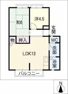 サンビレッジ東長根A・B【2階】の間取り