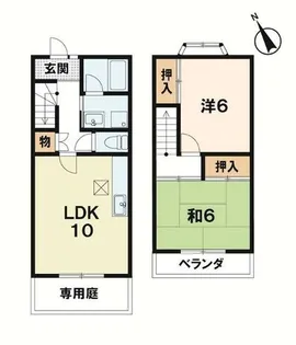 コーポ仲野【1階】の間取り