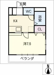 ミキスクェア北野【3階】の間取り