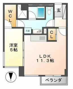 ミュプレ矢場町【1103号室】の間取り