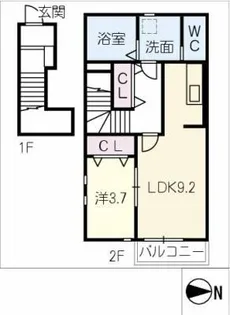 ダイヤモンドヒルズ半田上池【2階】の間取り
