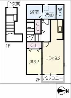 ダイヤモンドヒルズ半田上池【2階】の間取り