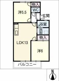 グリーンコートA【2階】の間取り
