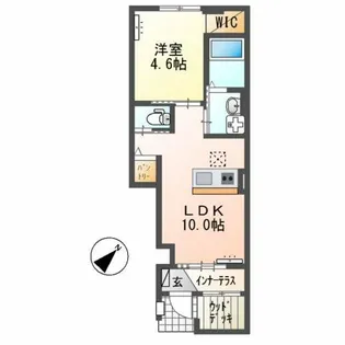 シュプリーム桜【1階】の間取り