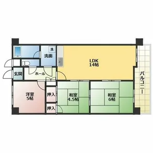 サングレイス西明石【606号室】の間取り