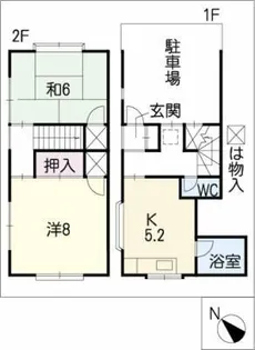 愛知県安城市赤松町新屋敷【タウンハウス】の間取り