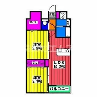 ギャラクシー南福岡駅前【10階】の間取り