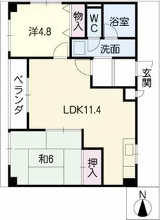 サンライズマンション【5階】の間取り