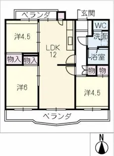 千代が丘団地111棟 502号【5階】の間取り